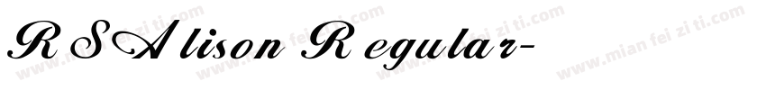 RSAlison Regular字体转换